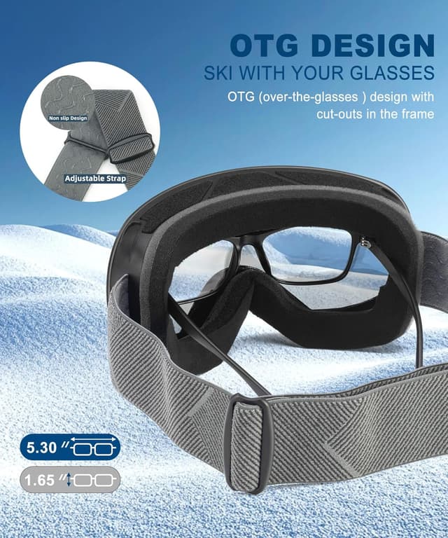 Thumbnail 2 de QALLY Ski Goggles 100% UV Anti-Fog