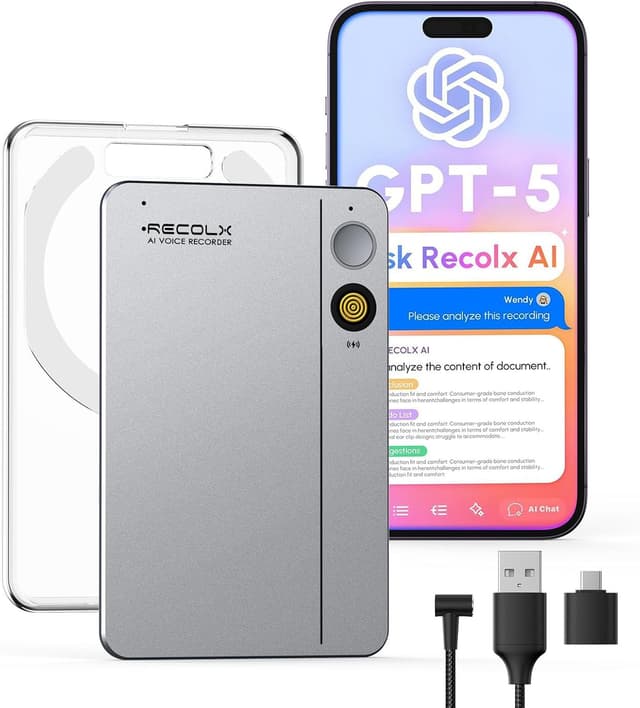 Detalle de AI voice recorder for meetings, 64GB