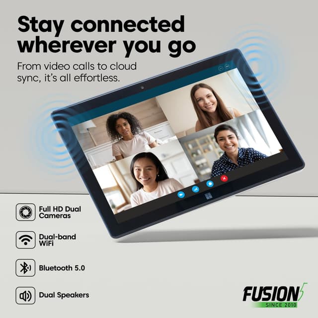 Detalle 2 de Fusion5 FWIN232 PRO N5 10.1” Windows 11 Pro Tablet PC with Intel 13th Gen, 12GB RAM, 512GB SSD, USB-C & HDMI