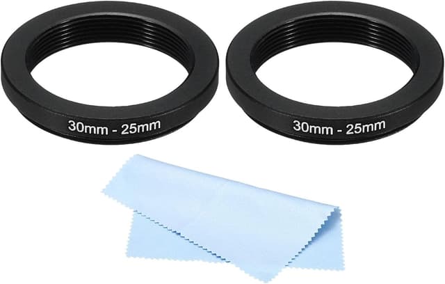 Thumbnail 6 de PATIKIL 72mm-62mm Metal Step Down Ring (2 Pack) with Cleaning Cloth, Black aluminium alloy filter adapter