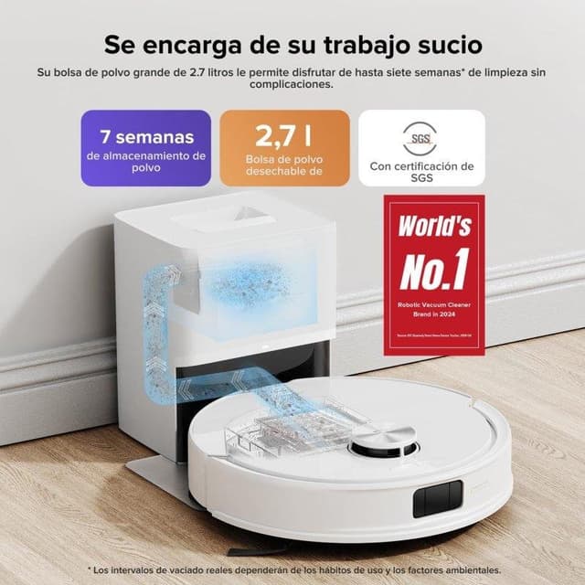 Detalle 2 de Roborock Q10 S5+ 10.000 Pa robot aspirador