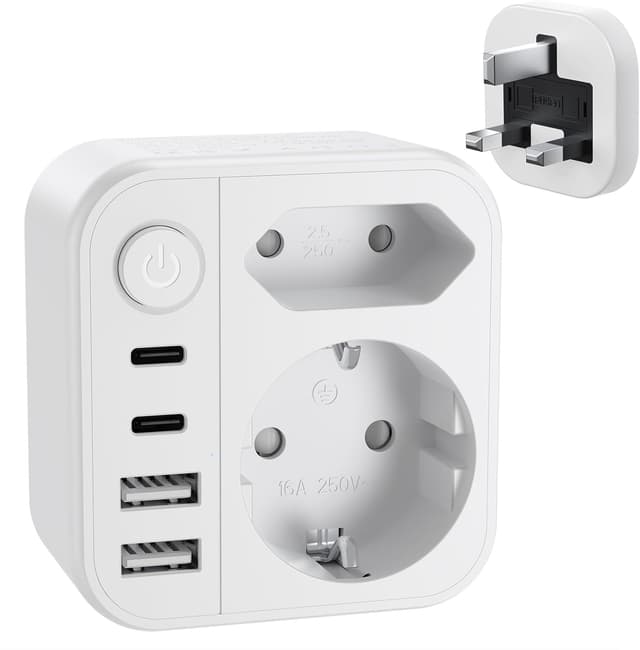 Detalle de Reiseadapter UK mit Schalter 3250W đ