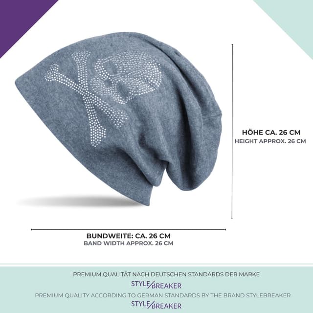 Detalle 2 de styleBREAKER Gorro Beanie burdeos unisex 26 cm