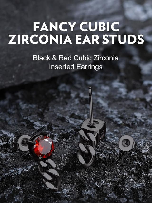 Thumbnail 4 de Edelstahl-Ohrstecker Bandmax 17,2 mm Zirkonia