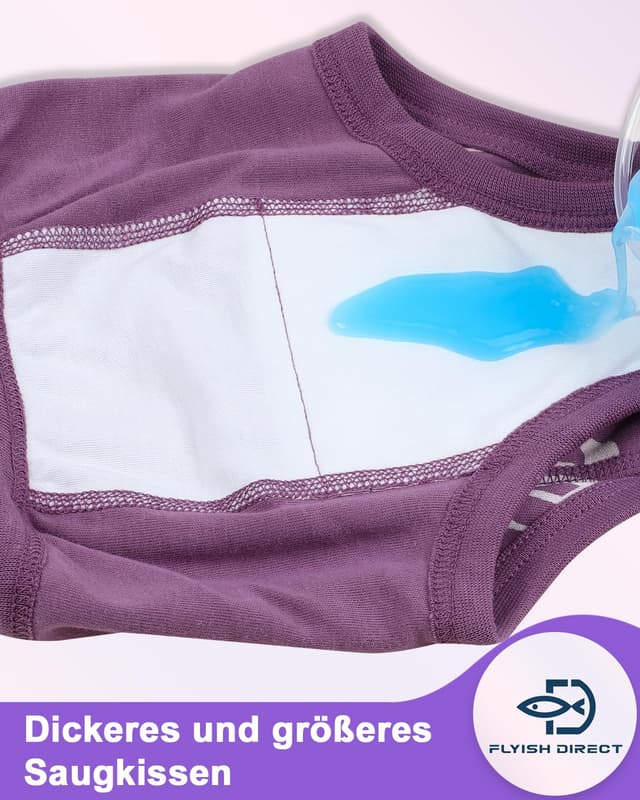 Detalle de FLYISH DIRECT Töpfchen-Trainingshose für Kinder (6-Lagen) – atmungsaktiv, auslaufsicher, Größe 90/2T