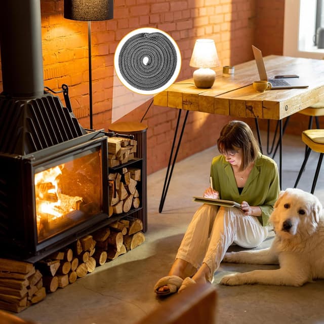 Thumbnail 6 de Flintronic guarnizione per porta stufa in fibra di corda ignifuga (Φ8 mm x 3 m)