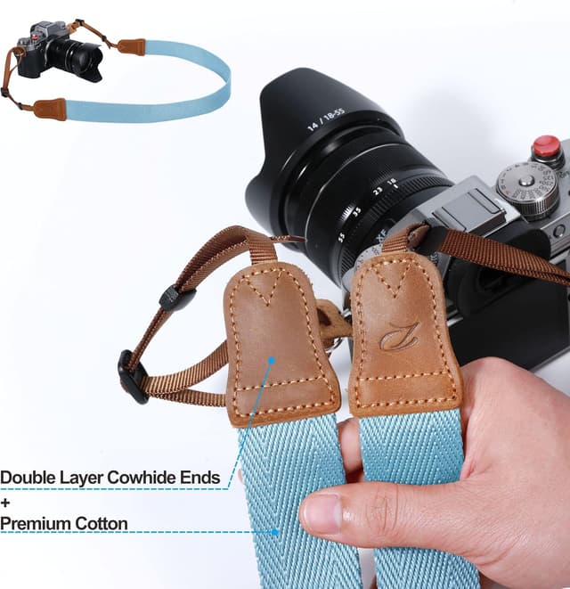Detalle de Padwa Light Blue Camera Strap 1.5in