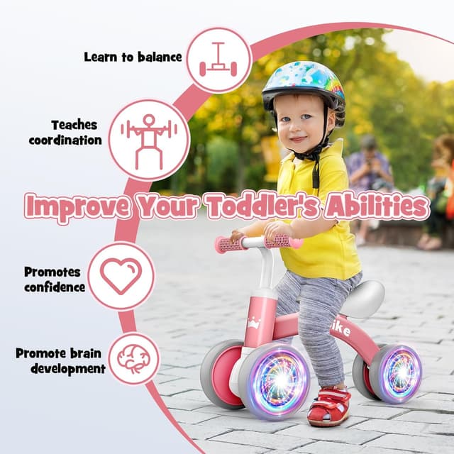 Detalle de HappyGoLucky Balance Bike 1-2 Years 4 Wheels