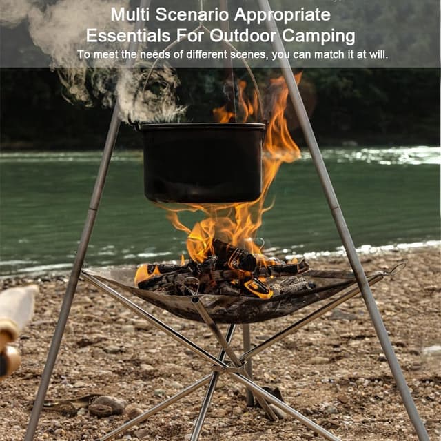 Thumbnail 4 de Portable Fire Pit 42 cm Stainless Steel Foldable