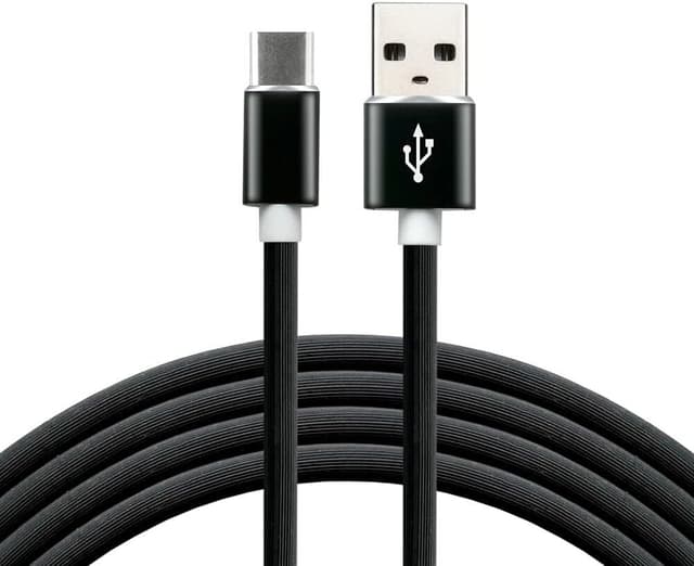 Detalle de everActive USB-C/USB-C Nylonkabel CBB-1CB (100 cm) mit schnellem Laden bis zu 3 A, schwarz