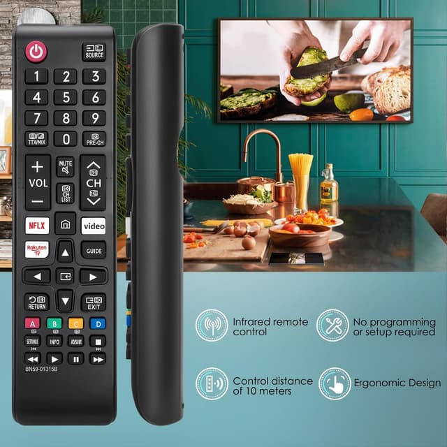 Detalle de (2 Pack) Universal Samsung TV Remote Replacement (Universal for Samsung Smart TVs)