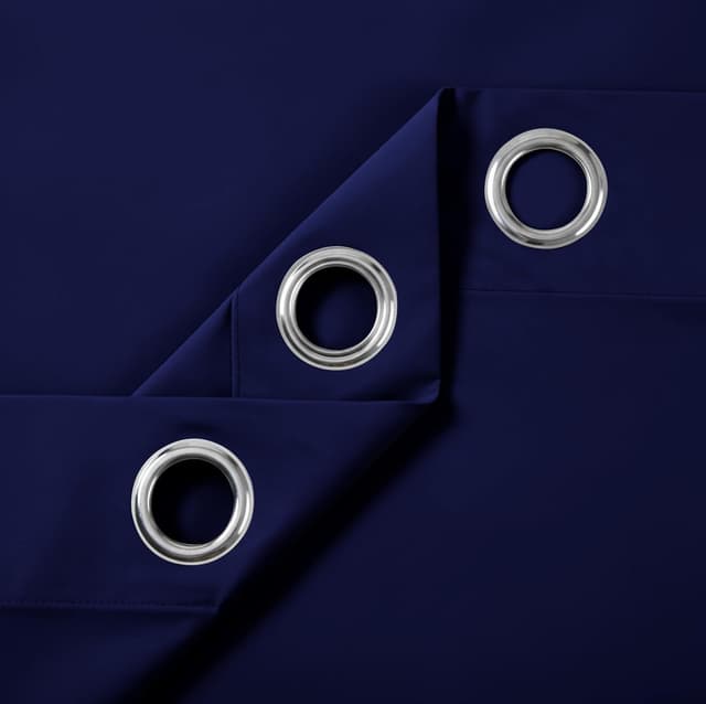 Thumbnail 4 de Imperial Rooms Eyelet Blackout Curtains 66x54 Navy
