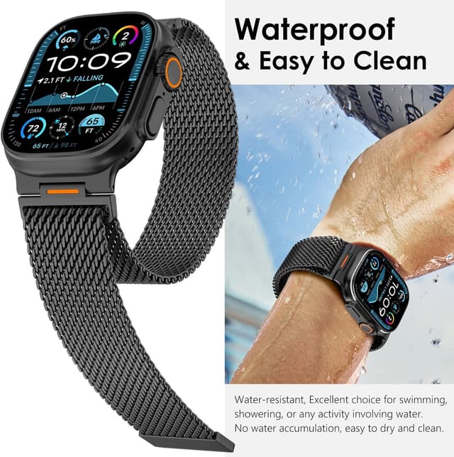 Thumbnail 4 de WINGLE Milanese Loop Magnetic Strap for Apple Watch