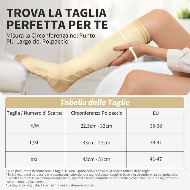 Detalle de CAMBIVO calze compressione graduata 20-30