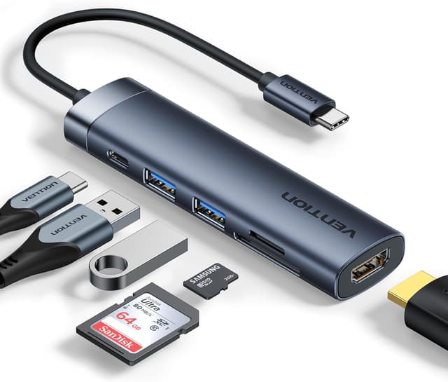 Imagen de Vention Hub USB-C 6-en-1 100 W en OfertitasTOP