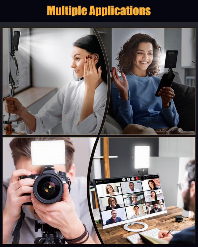 Thumbnail 6 de Pakinui Selfie Licht mit 60 LED, einstellbar 2500–9500K und 3 Modi – Handylicht mit Akku