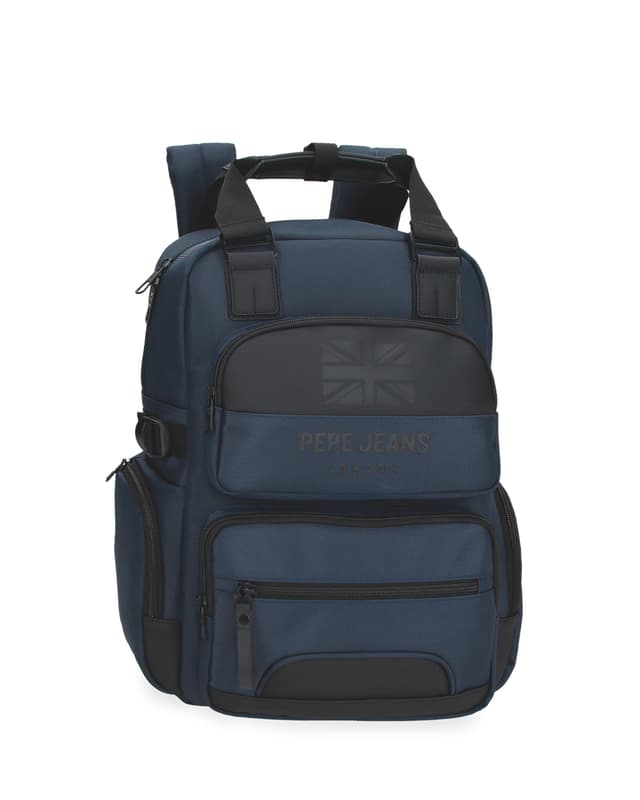 Detalle de Pepe Jeans Bromley mochila 13,3" con bolsillo frontal y compartimento acolchado