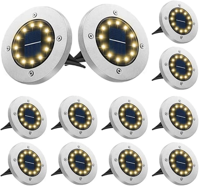 Detalle de Bowfar Solar-Bodenleuchten Außen 12 Stück