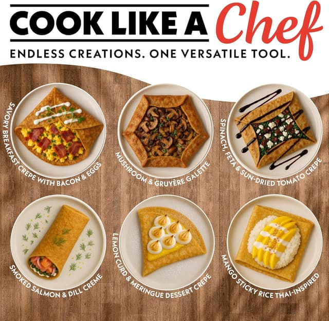 Thumbnail 4 de Gourmia 8” Crepe Maker — nonstick crepe maker