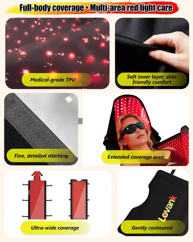 Thumbnail 1 de Lovank Red Light Therapy Mat 81"×33"