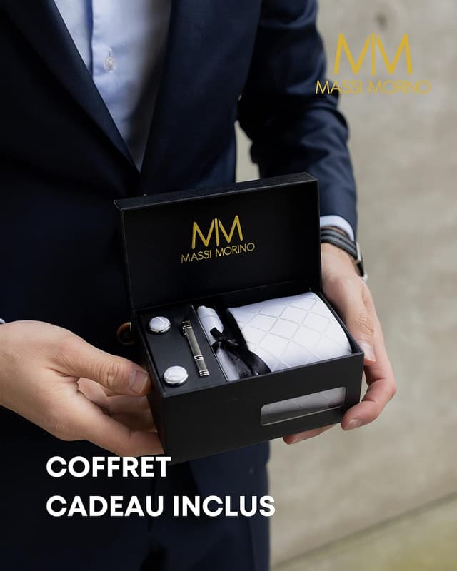 Thumbnail 4 de Massi Morino Cravate Homme 5-en-1 Coffret