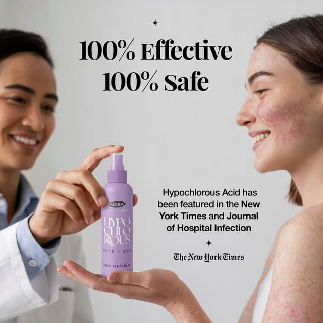 Detalle 2 de Aquia Hypochlorous Acid Spray for Face and Skin (8oz) — Antimicrobial Facial Cleanser & Face Mist