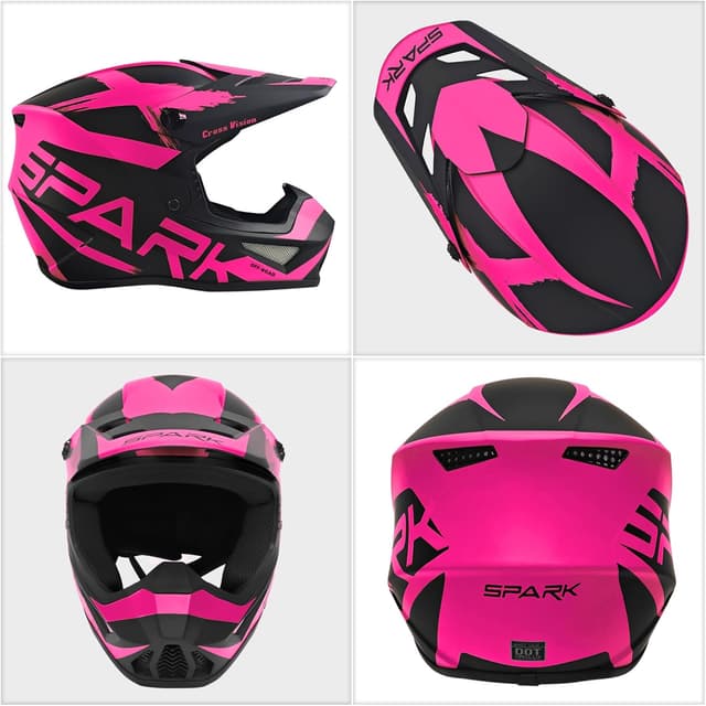 Thumbnail 1 de Motocross Helmet 01 Pink XL DOT Certified