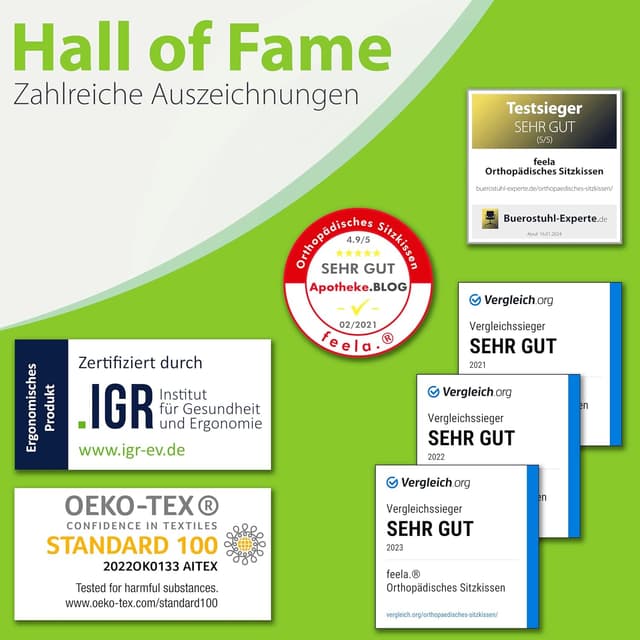 Thumbnail 5 de feela. Orthopädisches Sitzkissen Medium – Ergonomie für Stuhl und Auto