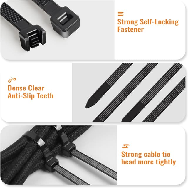 Thumbnail 2 de Fascette Elettricista Nere 150 mm 2,5 mm