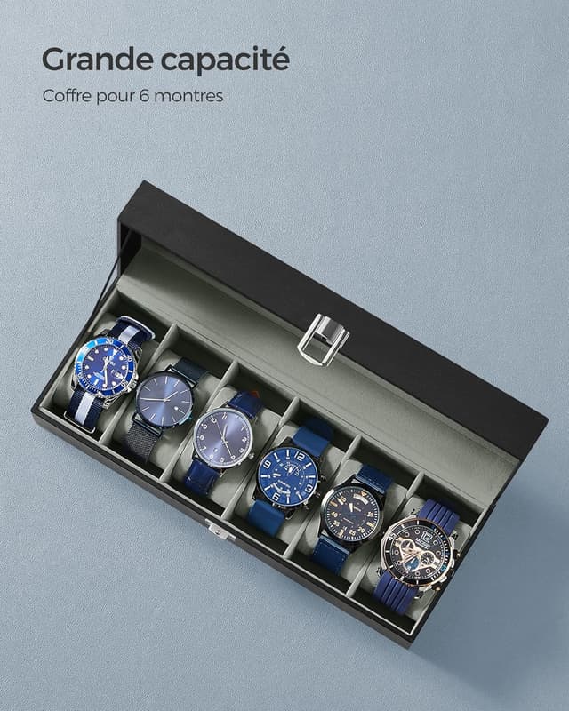 Thumbnail 4 de SONGMICS JWB06BK boîte 6 emplacements