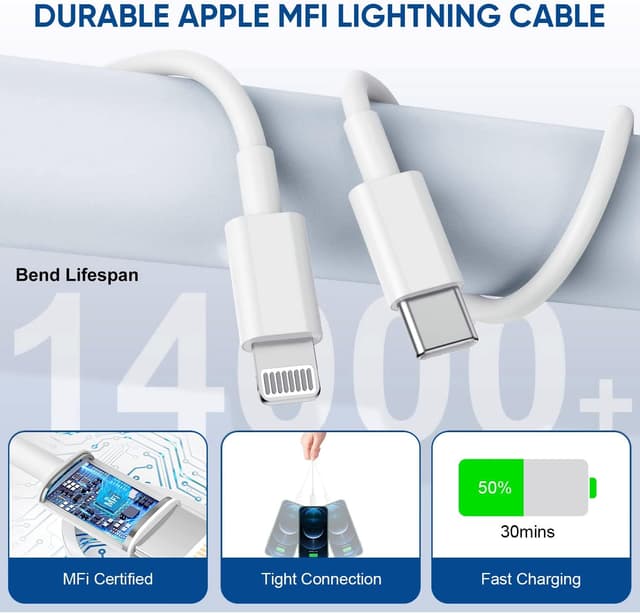 Thumbnail 5 de 3 Pack Fast Charger iPhone 6ft