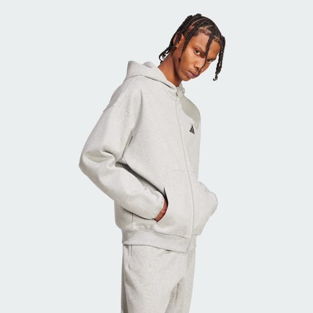 Detalle de Adidas Chaqueta Future Icons Small Logo Gris