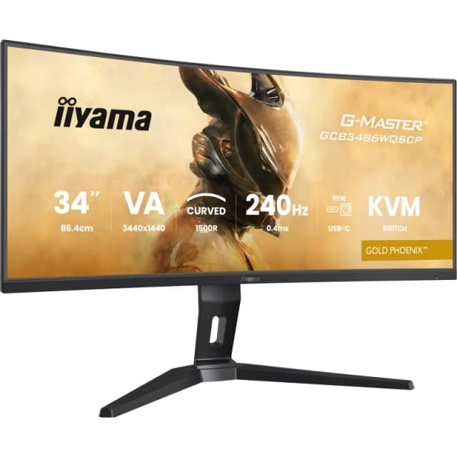 Detalle 2 de Iiyama G-MASTER GCB3486WQSCP-B1 de 34" UltraWide QHD curvo (240Hz, HDR400, FreeSync Premium) con USB-C