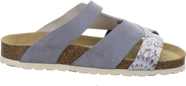 Detalle de AFS-Schuhe Damen Pantoletten aus echtem Leder mit verstellbarer Schnalle – bequeme Hausschuhe für Alltag & Arbeit