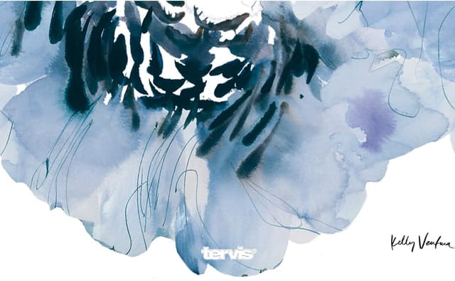 Detalle de Tervis Made in USA Double-Walled Kelly Ventura Insulated Tumbler Cup (16oz, 4-pack) — Bloom Slate