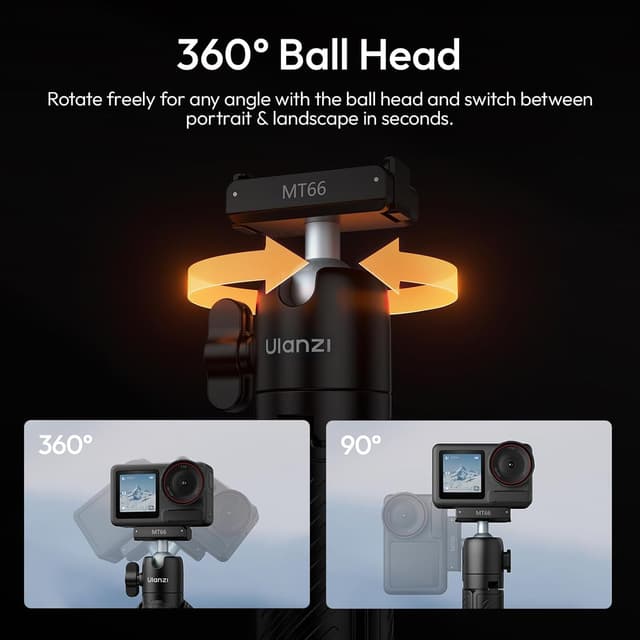 Thumbnail 6 de ULANZI MT66 kleines Action-Kamera-Stativ für DJI Osmo Action (inkl. magnetischem Schnellwechsel-Adapter) – kompakt, Clip & Stativ-Modi