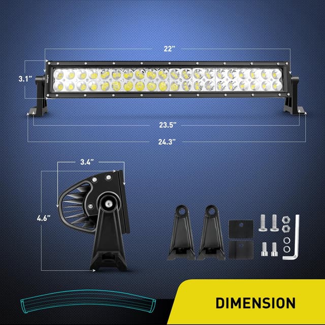 Thumbnail 1 de Nilight 70015C-A 22-inch 120W LED light bar