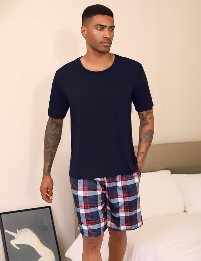 Detalle 2 de Uniexcosm Herren-Schlafanzug aus Baumwolle