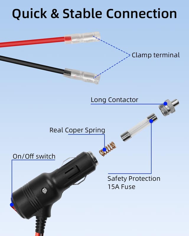 Thumbnail 2 de YANBORONSN 12V Switch Lighter Plug
