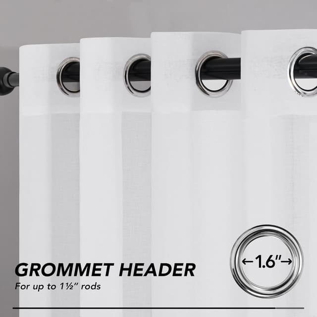 Detalle 2 de Deconovo tende voile trasparenti 140x290