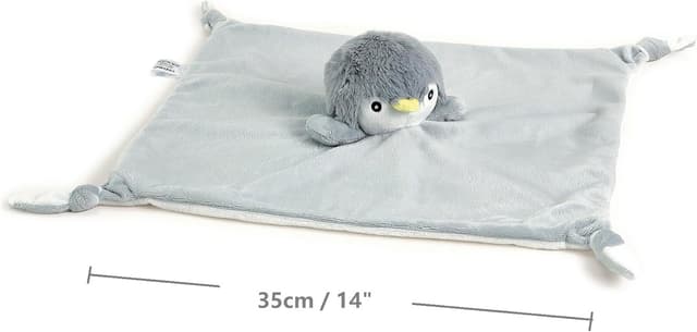 Detalle 2 de CREVENT Cozy Plush Baby Comforter Security Blanket (Penguin), fleece lovey for newborns