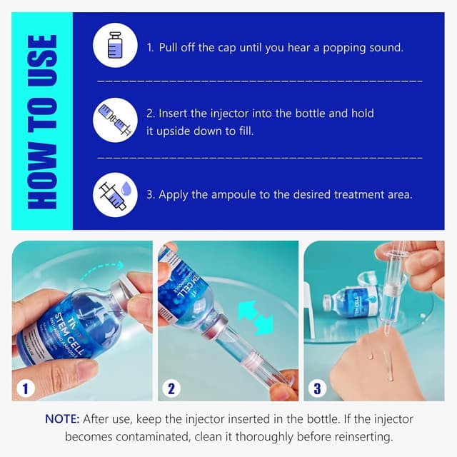 Thumbnail 6 de Sérum Microneedling anti-âge en ampoules – 2 packs, cellules souches pour le visage et le corps