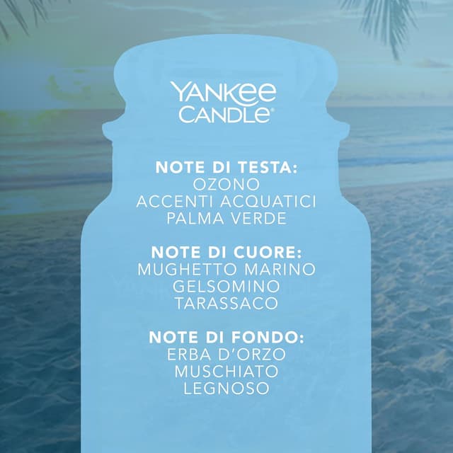 Detalle de Yankee Candle Candela profumata “Fuga al Mare” in giara grande (fino a 150 ore)