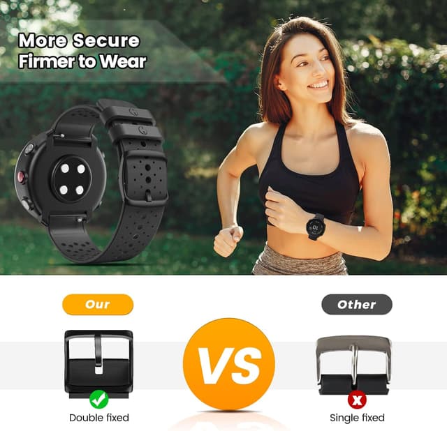 Detalle 2 de ANBEST cinturino in silicone compatibile con Polar Vantage M/M2 e Grit X (ricambio con sgancio rapido)