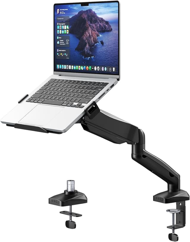 Detalle de STANDOPIA 2-in-1 Laptop-Halterung & Monitor-Ständer für Schreibtisch bis 9 kg, VESA 75/100 mm