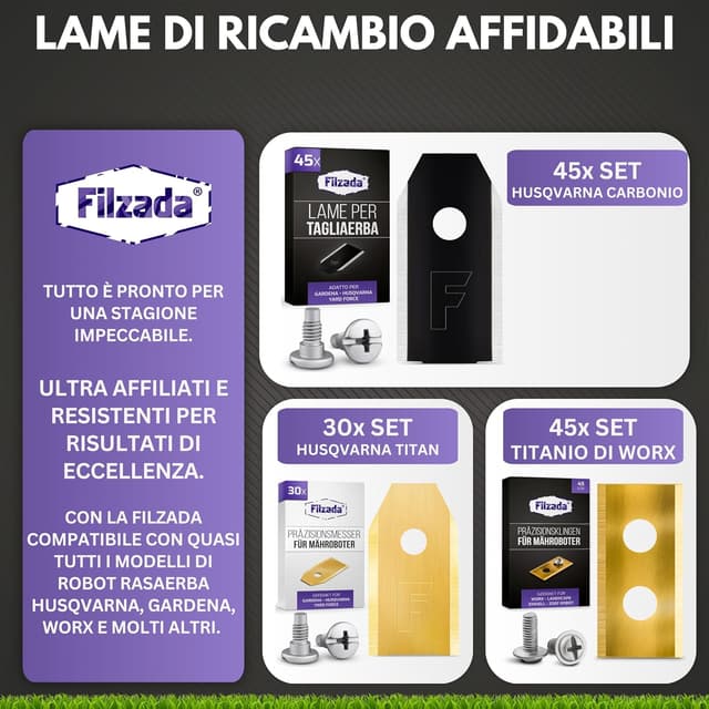 Thumbnail 6 de Filzada 45x Lame Carbonio per Husqvarna 305