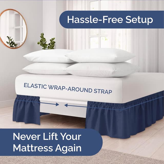 Detalle 2 de Wrap Around Dust Ruffle King Bed Skirt 12"