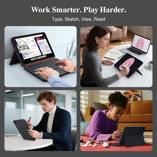 Thumbnail 6 de Keyboard Case for iPad Air 11 inch Magnetic Detachable 78‑Key Trackpad