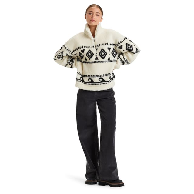 Detalle 2 de Roxy Treasure Soul: forro polar de mujer con media cremallera y cuello alto