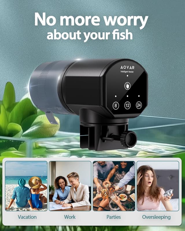 Thumbnail 5 de Automatic Fish Feeder Dispenser for Aquarium 200ml